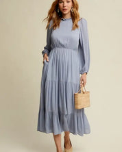 Feminine Boho Inspired Maxi Woven Dress