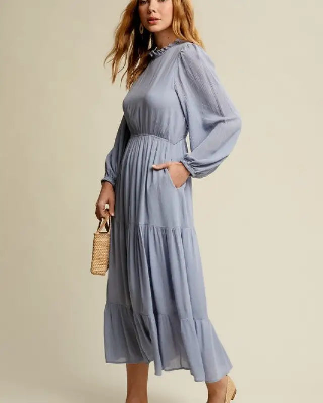 Feminine Boho Inspired Maxi Woven Dress