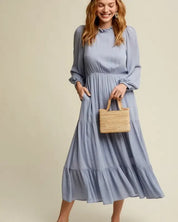 Feminine Boho Inspired Maxi Woven Dress