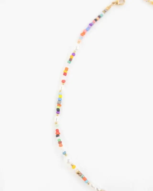 Festive Beaded Pearl Necklace - Multi / OS