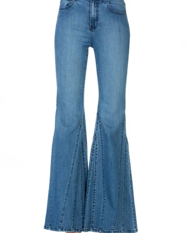 flare jean bell bottom wide leg denim pants