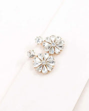 Fleur Drop Earrings - Crystal / OS