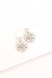 Fleur Drop Earrings - Crystal / OS