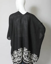 Floral Embroidered Stitch Kimono