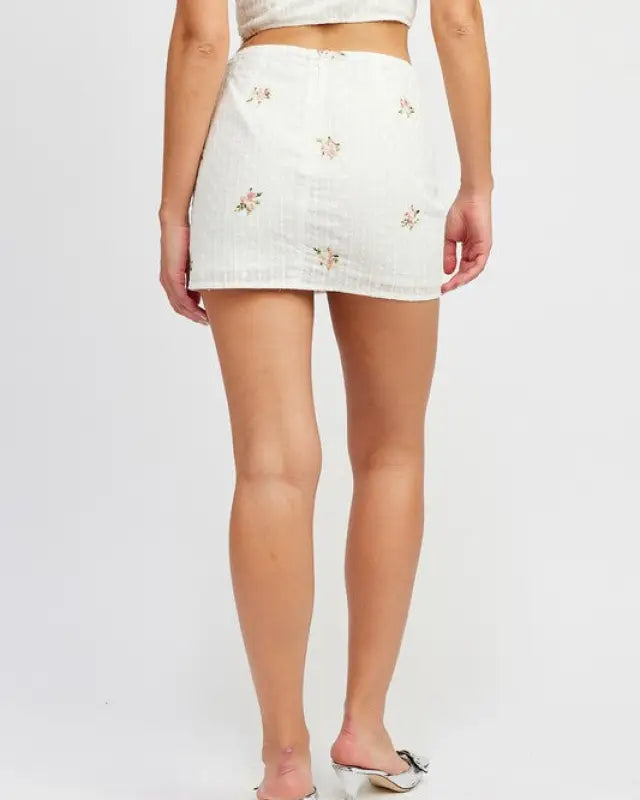 Floral Print Mini Skirt