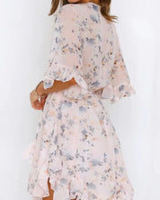 Floral Printed Ruffled Mini Dress