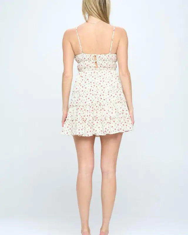 Floral Ruffle Cami Mini Dress