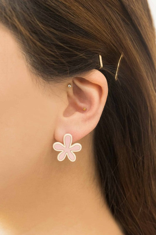 Flower Cloud Earrings - Pink / OS