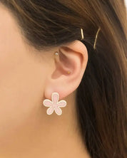 Flower Cloud Earrings - Pink / OS