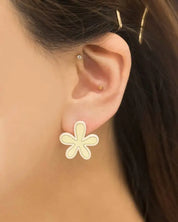 Flower Cloud Earrings - Yellow / OS