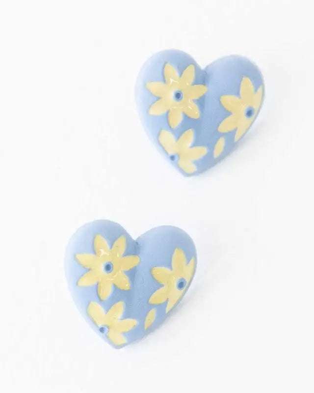 Flower Lover Stud Earrings - Blue / Os - Rings