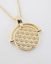 Flower of Life Pendant Necklace - Gold / One Size