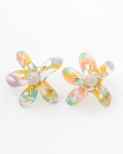 Flower Power Post Earrings - Multi / OS