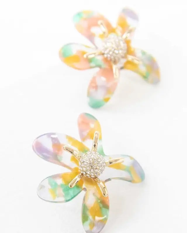 Flower Power Post Earrings - Multi / OS