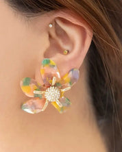 Flower Power Post Earrings - Multi / OS