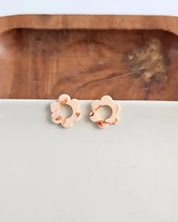 Flower Studs - Peach - Peach / OneSize