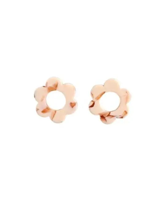 Flower Studs - Peach - Peach / OneSize