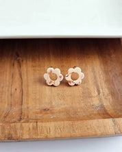 Flower Studs - Peach - Peach / OneSize