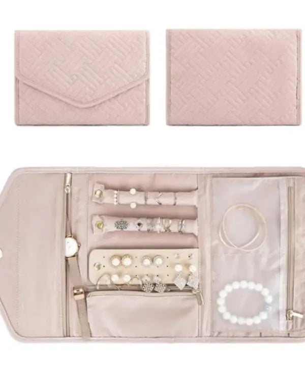 Folding Jewelry Case - Pink / OS