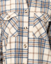 For Myself Checkered Print Button-Front Top