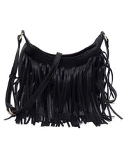 Fringe Hobo Crossbody Bag