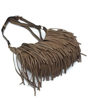 Fringe Hobo Crossbody Bag