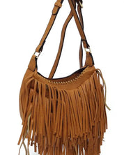 Fringe Hobo Crossbody Bag