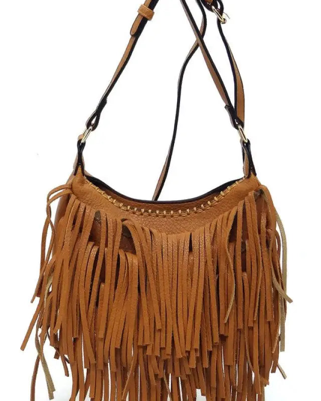 Fringe Hobo Crossbody Bag