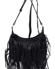 Fringe Hobo Crossbody Bag