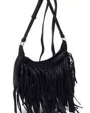 Fringe Hobo Crossbody Bag