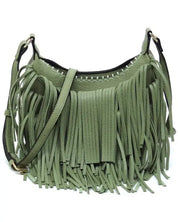 Fringe Hobo Crossbody Bag