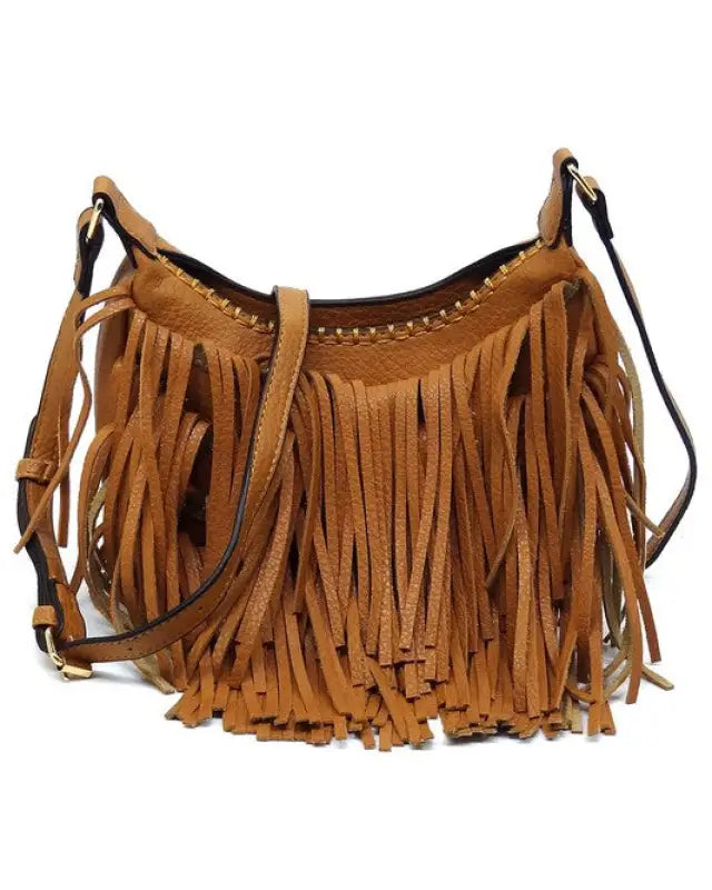 Fringe Hobo Crossbody Bag