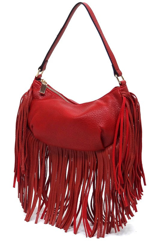 Fringe Shoulder Bag Hobo