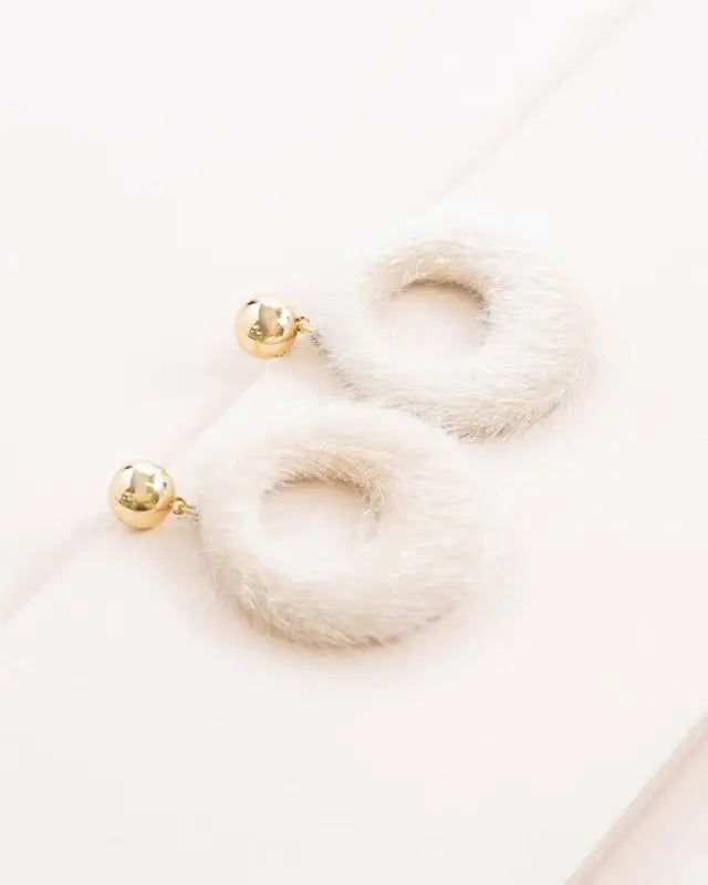 Fuzzy Mod Circle Earrings