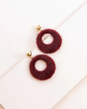 Fuzzy Mod Circle Earrings