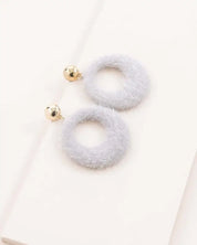 Fuzzy Mod Circle Earrings