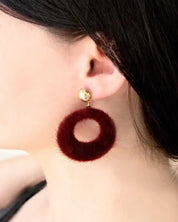 Fuzzy Mod Circle Earrings