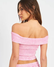 GARMENT DYE STRAPLESS CROP TOP