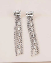 Gatsby Dangle Earrings - Silver / OS