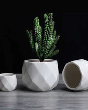 Geo Rounded Trio Set Of 3 Planters - Ceramic / Os