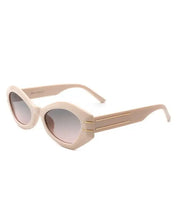 Geometric Oval Slim Fashion Round Sunglasses