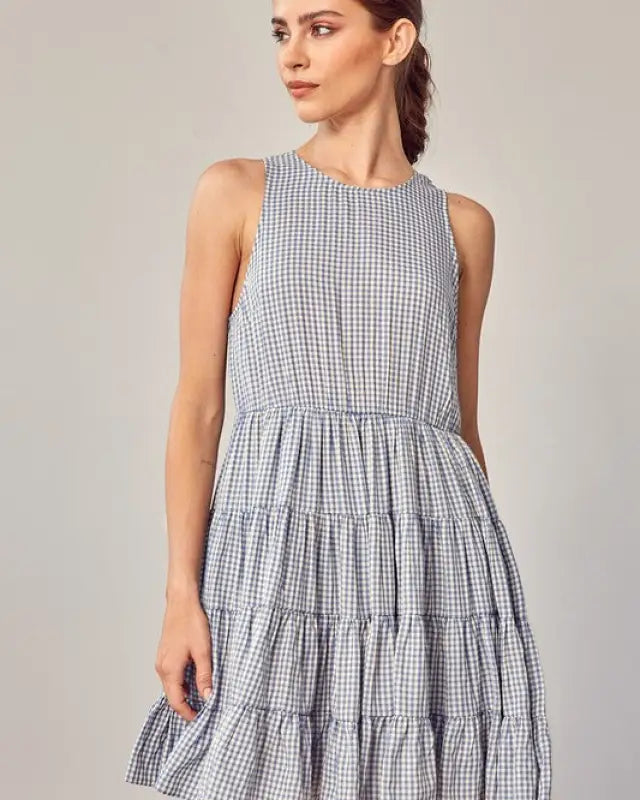 Gingham Tiered Dress