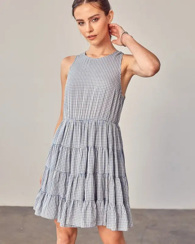 Gingham Tiered Dress