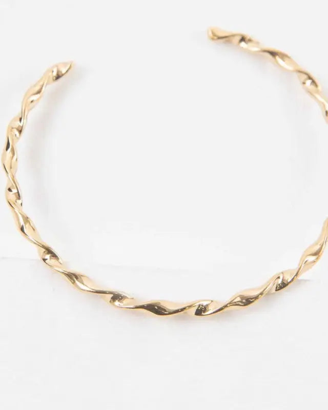 Gold Twisted Cuff - OS