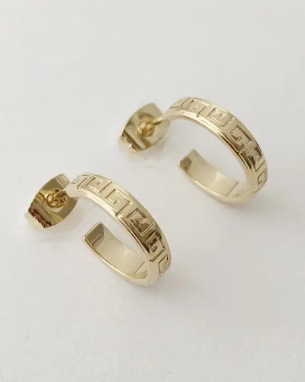 Greek Hoops - Small Gold / One Size