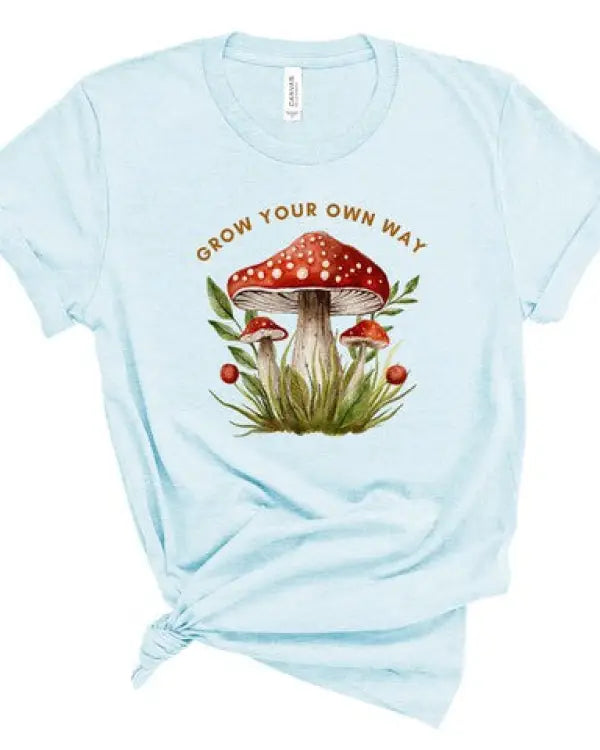 Grow Your Own Way Graphic Tee - Ice Blue / L