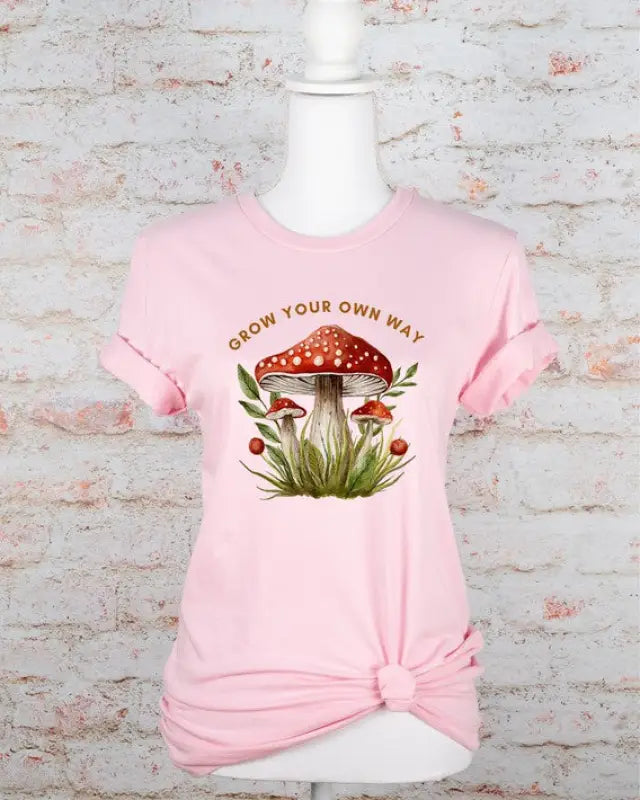 Grow Your Own Way Graphic Tee - PInk / L