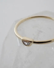 Half Moon Crystal Ring