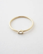 Half Moon Crystal Ring