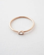 Half Moon Crystal Ring